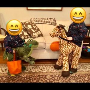 Kids costumes - giraffe and dinosaur